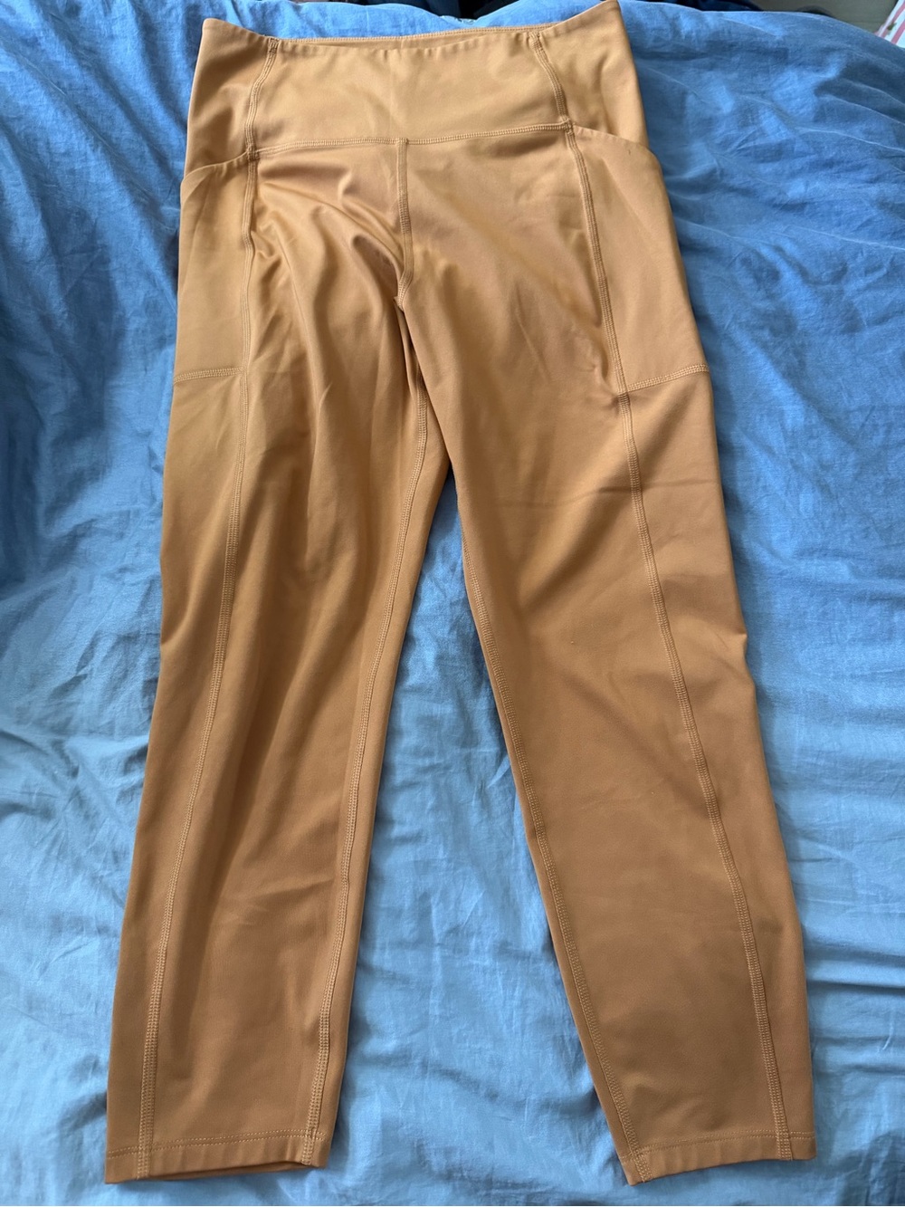 Girlfriend Collective Compressive Pocket Legging - Saddle Brown - Honey Bronze
